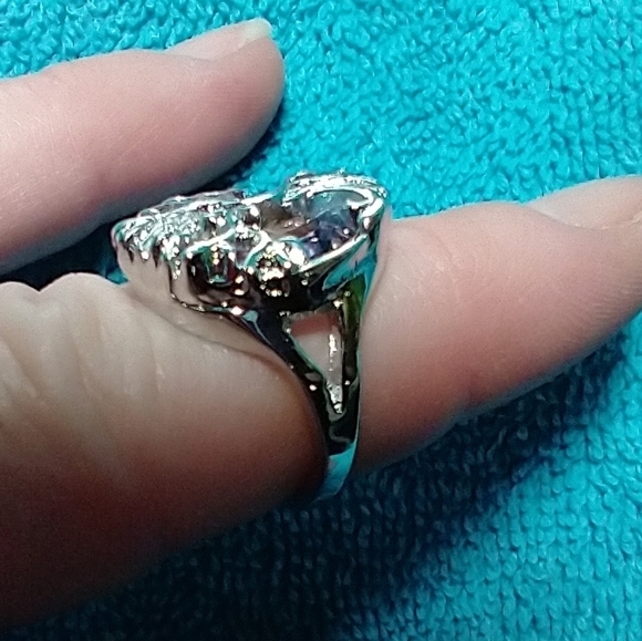 Silvertone colorful tree of life ring - Picture 3 of 5